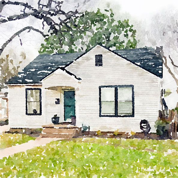 watercolor of our home